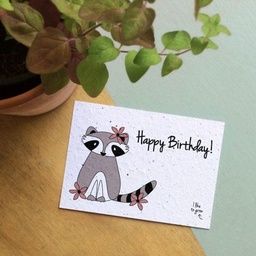 [BYM] Happy Birthday Wasbeer - Plantbaar Kaartje