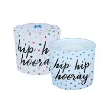Hip Hip Hooray - Wrapped Candle