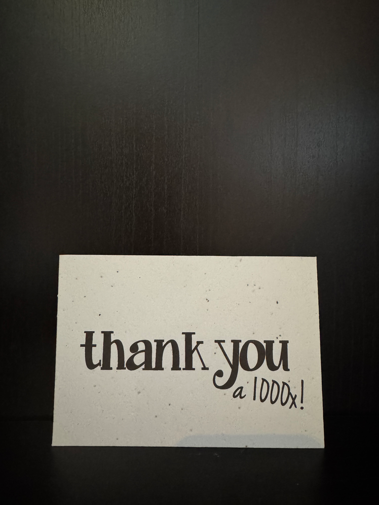 Thank You x1000 - Plantbaar Kaartje