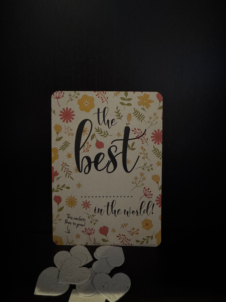 The Best ... In The World - Confetti Kaartje