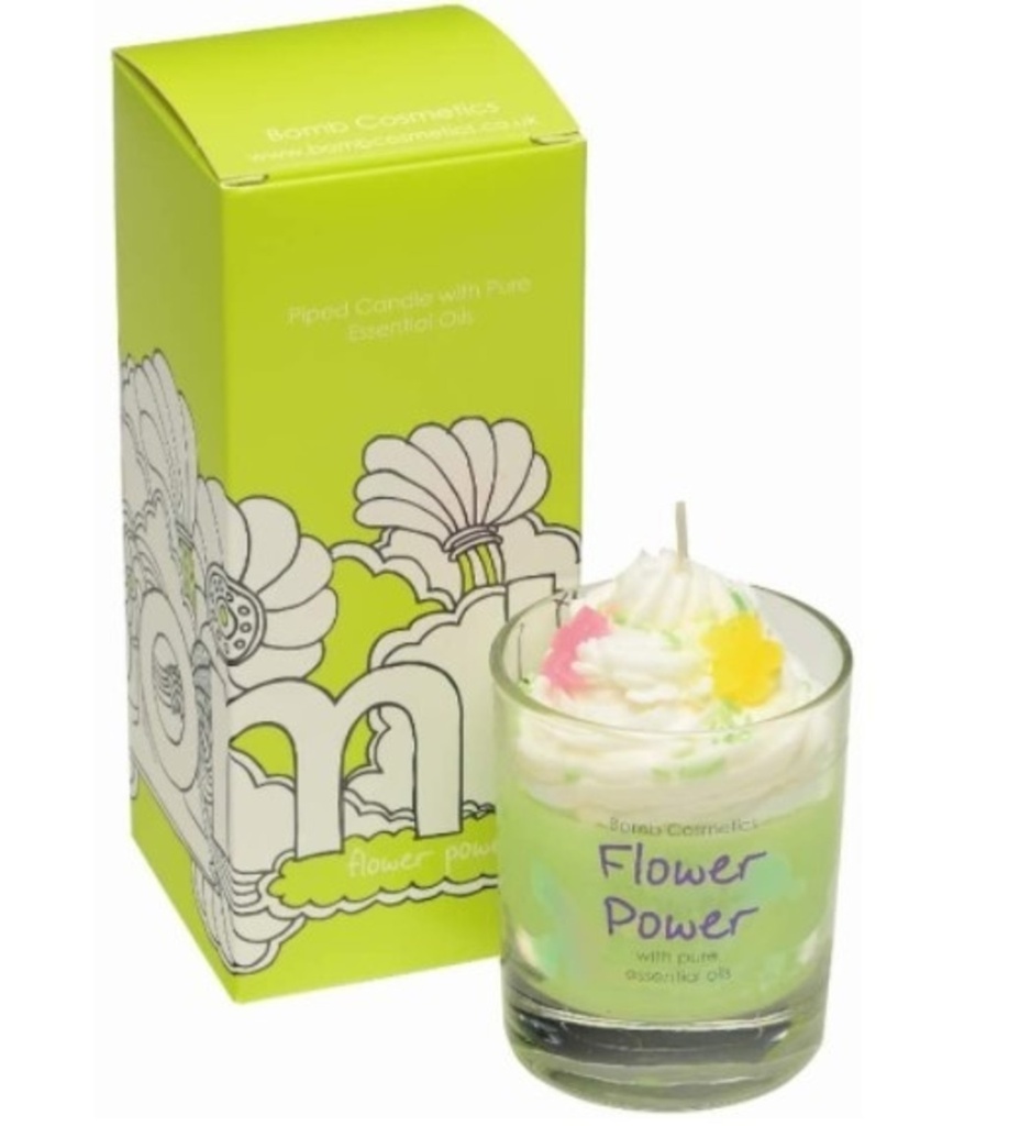 Flower Power Piped Candle