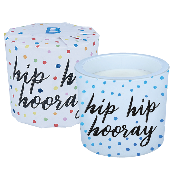 Hip Hip Hooray - Wrapped Candle