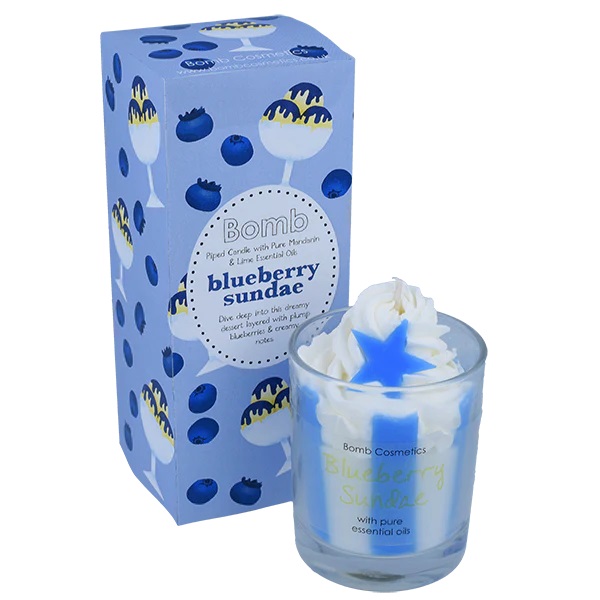 Blueberry Sundae Piped Candle