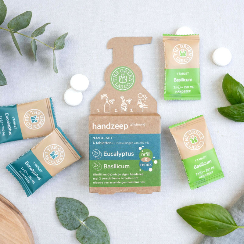 Handzeep tabletten - Eucalyptus &amp; Basilicum