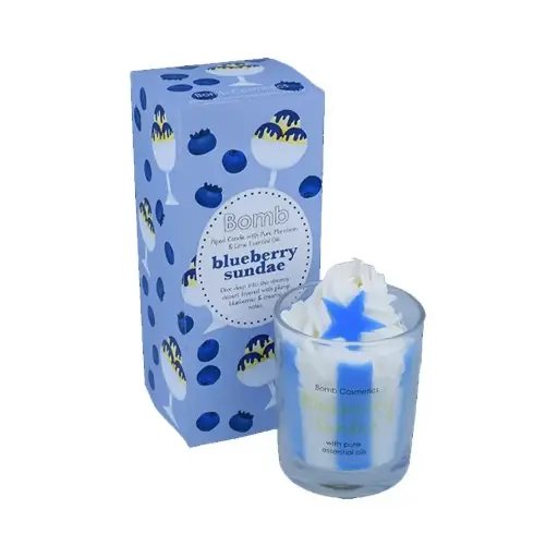 [BC] Blueberry Sundae Piped Candle