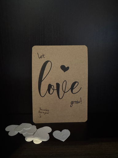 [BYM] Let Love Grow - Confetti Kaartje